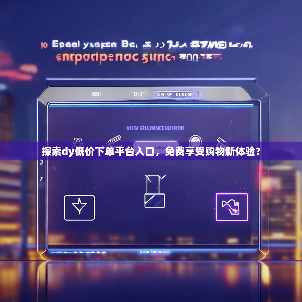 探索dy低价下单平台入口，免费享受购物新体验？
