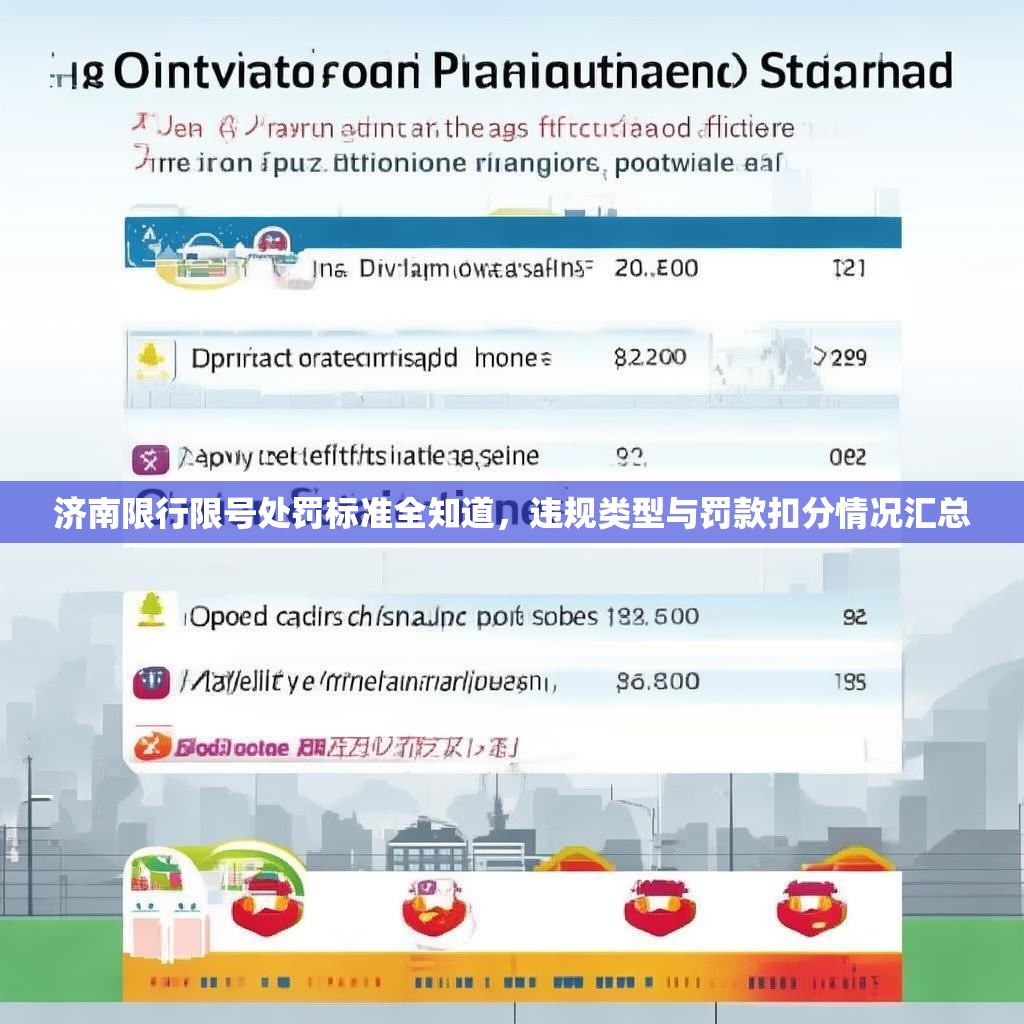 济南限行限号处罚标准全知道，违规类型与罚款扣分情况汇总