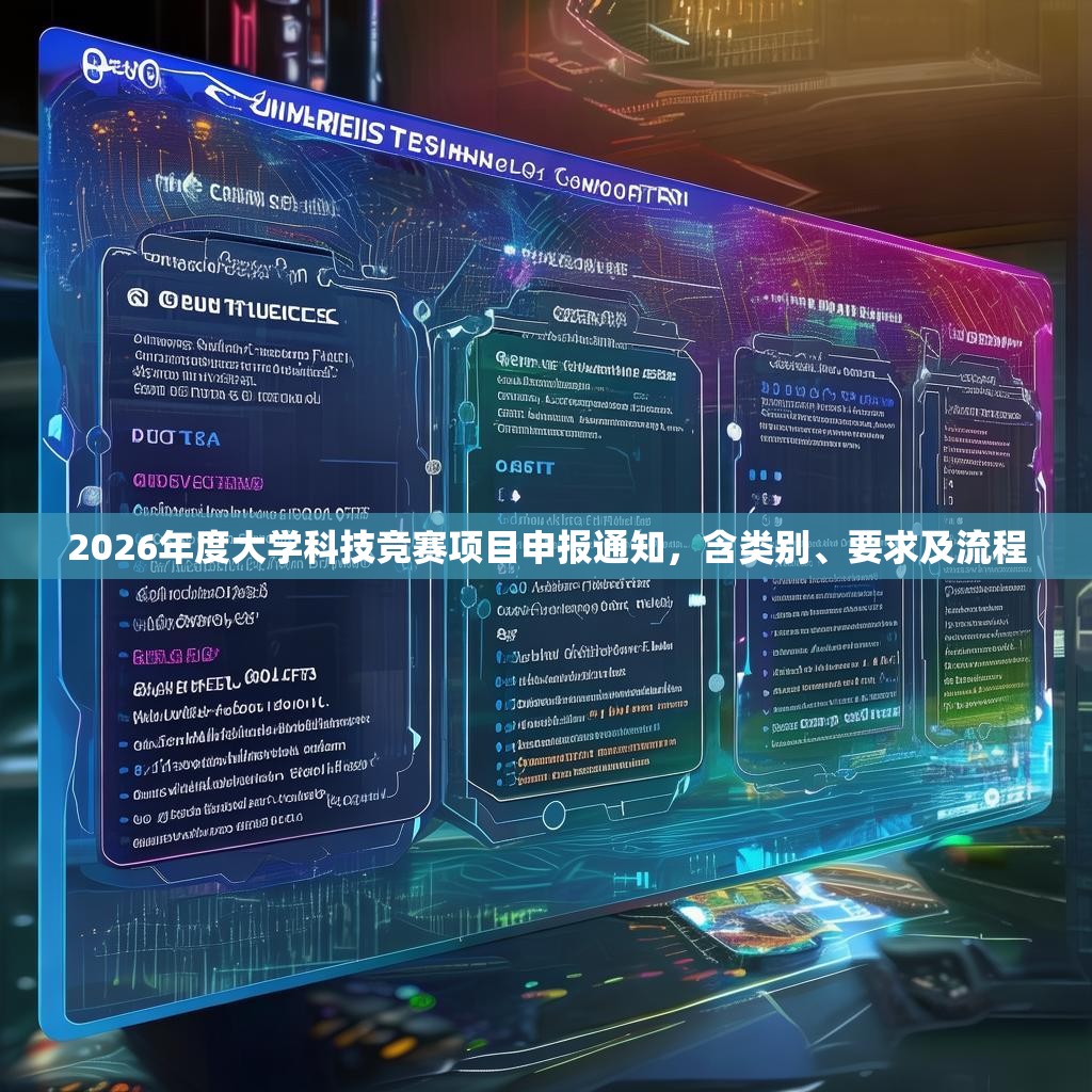 2026年度大学科技竞赛项目申报通知，含类别、要求及流程