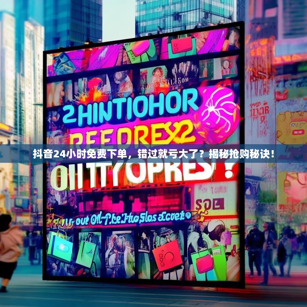 抖音24小时免费下单，错过就亏大了？揭秘抢购秘诀！