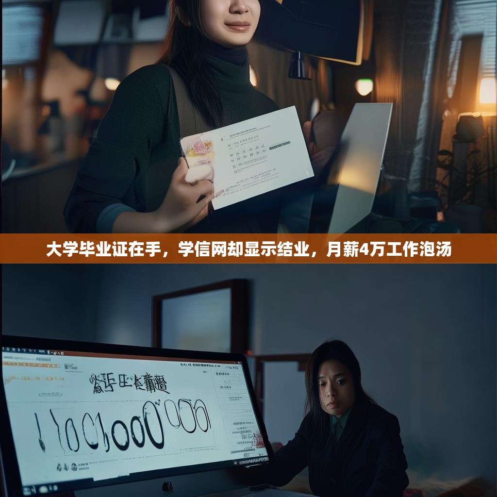 大学毕业证在手，学信网却显示结业，月薪4万工作泡汤