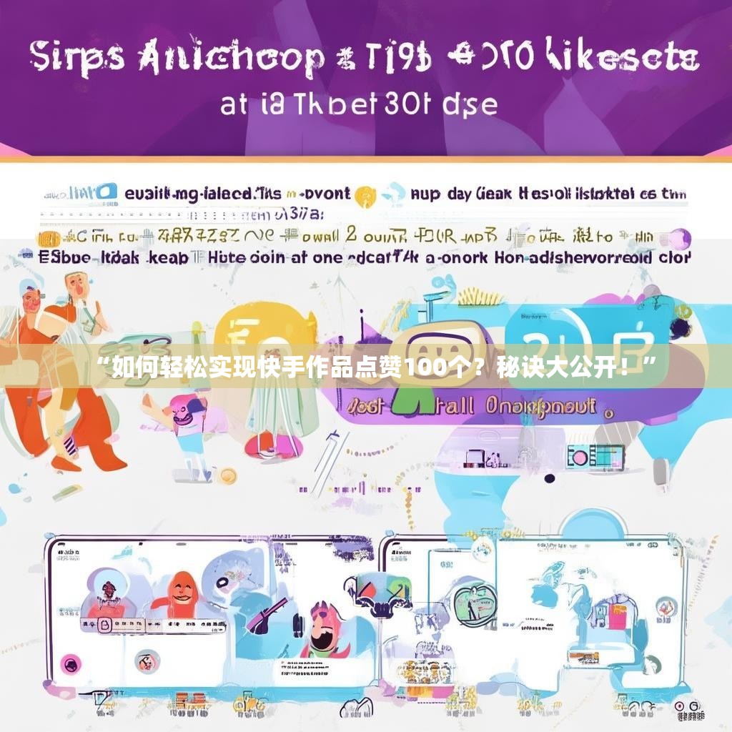 “如何轻松实现快手作品点赞100个?秘诀大公开!”