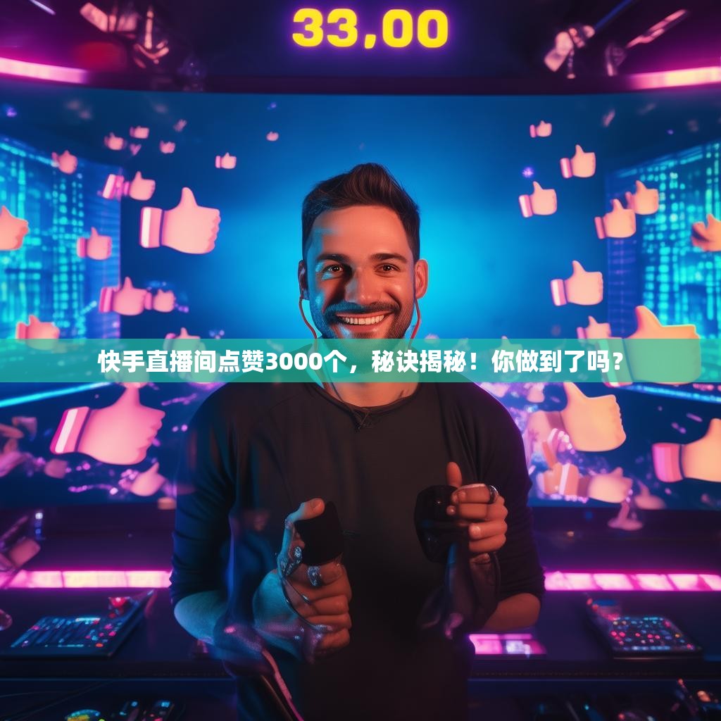 快手直播间点赞3000个,秘诀揭秘!你做到了吗?