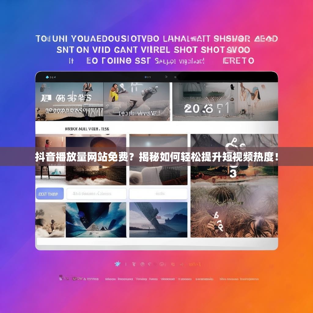 详细阅读:抖音播放量网站免费?揭秘如何轻松提升短视频热度! 抖音播放量网站免费?揭秘如何轻松提升短视频热度!